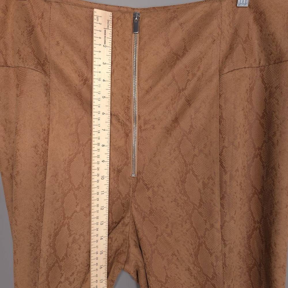 GOOD AMERICAN New Women XL Pant Skinny Brown Faux Snake The Boss Leggings 38 - Picture 7 of 16